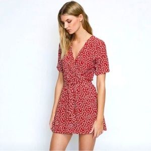 Faithfull The Brand Luna Bow Wrap Dress